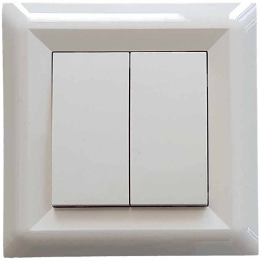 LB Light Softline kettős váltókapcsoló krém 10A 250V.