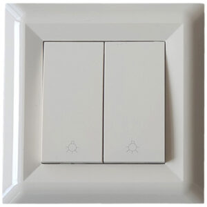 LB Light Softline kettős nyomó lámpajel krém 10A 250V.