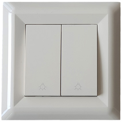 LB Light Softline kettős nyomó lámpajel krém 10A 250V.